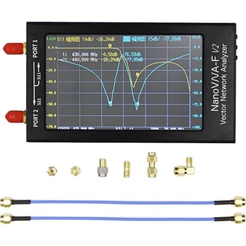 4.3 Inch Vector Network Analyzer S-A-A-2 Nanovna-F V2 Antenna Shortwave HF VHF UHF Antenna Analyzer Black