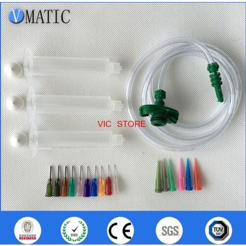High Quality 5cc ml Glue Dispensing Pneumatic Syringe Barrel With Adapter & Needle Tips