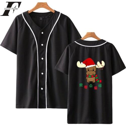 2018 harajuku christmas tshirt print Summer Baseball T-shirt Spring Women Fans hit hop Coats Baseball Clothes