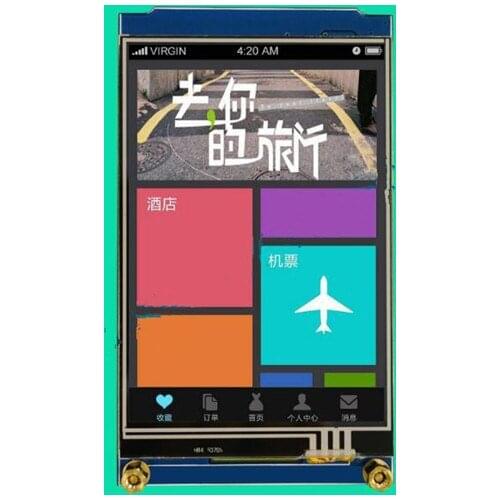 3.5 inch 34P 65K SPI TFT LCD Resistive Touch Screen Module 16-bit 8080 interface 320(RGB)*480