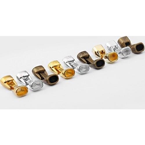 3pcs Easy Snap Clasp Ending Stopper For 10x6mm Licorice Leather Bracelet Jewelry Connector Material