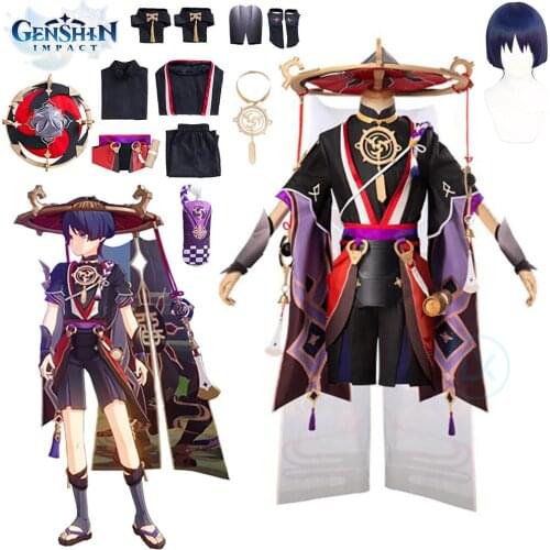 Anime Game Genshin Impact Fatui Scaramucci Skirmish Cosplay Costume Woman Man Costume Full Set Clothes Halloween Outfits