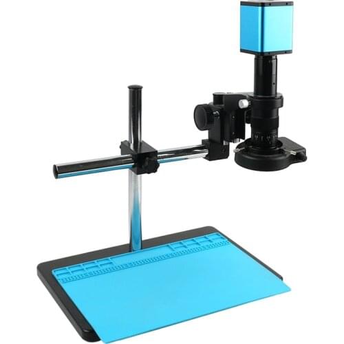 Auto Focus FHD 1080P HDMI USB 12MP PC Measurement 180X Zoom Video Microscope Camera TF Storage Industrial Soldering Recorder