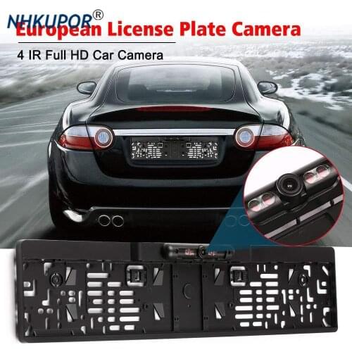 Car Reversing Camera Infrared Four-light Rear View HD Image Support Night Vison for European License Plate