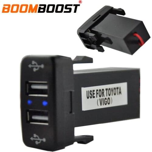 For Honda ABS 12V 2.1A Dual USB Car Charger Socket Dashboard Phone Charger Interface Socket Car Charger