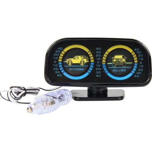 Black Car Adjustable Compass Balancer Slope Meter Tachometer Car Off-road Balancer Adjustable Incline Meter