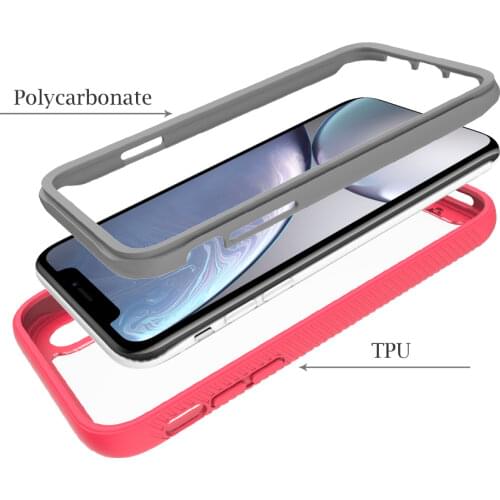 IPhone XR Case 360 Full Protection Hybrid Armor Transparent Phone Cover For iPhone 11 Pro Max 12 Mini X XS Max 6 7 8 Plus