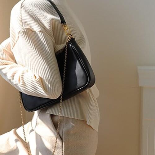 Designer baguettes handbags luxury simply messeger crossbody bag lady small purses female sac vintage chains women shoulder bags