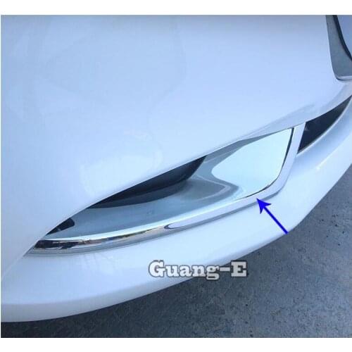 For Mazda 3 Mazda3 Axela M3 2019 2020 2021 Car Body Head Front Fog Light Lamp Eyebrow Frame Cover Trim Panel Stick Hoods