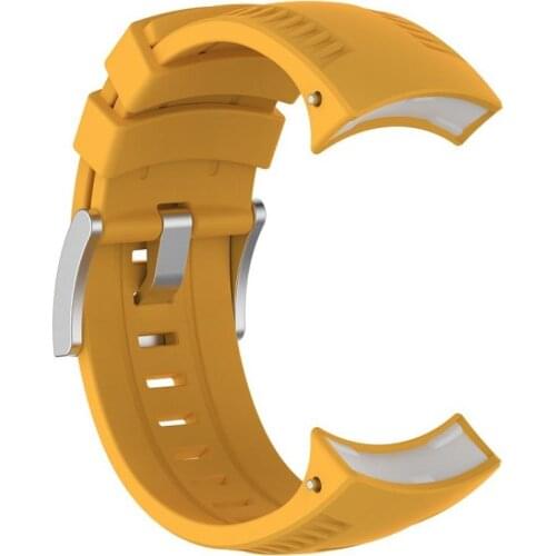 For SUUNTO 9 Smart Watch Silicone Strap Classic Steel Pin Buckle Watchband Fashion Sport Adjustable Replacement Wristband