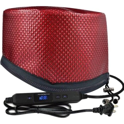 Electric Heating Hair Dryer Cap Timing Adjustable Temperature With Lcd Monitor Evaporation Cap Steamer Cap For Home Barbershop