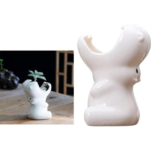 Hippopotamus Succulent Cactus Resin Flower Pots Mini Planter for