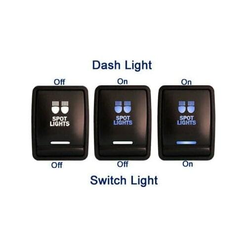 12V 3A for Nissan Navara Push Switch BLUE SPOT LIGHTS Pathfinder R52 X-Trail T32