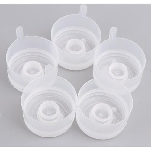 White Reusable Water Jug Cap Water Bottle Snap On Caps for 3/5Gallon Non Spill Caps Anti Splash Peel Off Tops 5Pcs/lot