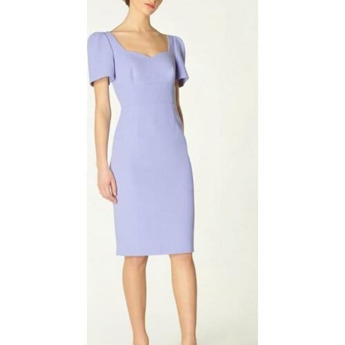 Hot Sale Women Solid Kate Princess Dress Fashion Short Sleeve Sheath Dresses 7112