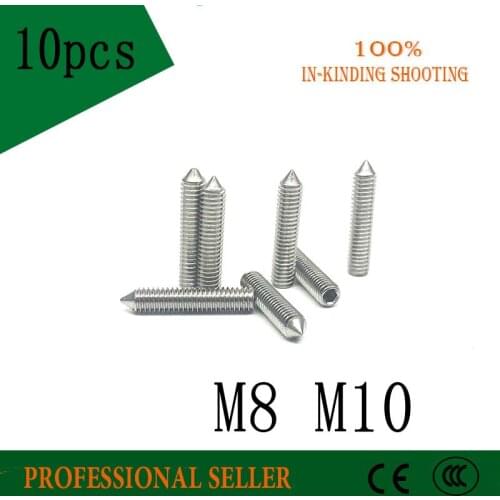 M8 M10 304 Stainless Steel Tip Tightening Screws Headless Screws Top Wire Set Screws Machine Meters