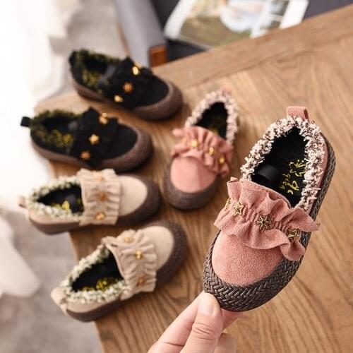 Fashion girls childrens flat shoes rubber shoes childrens students casual shoes princess sweet new fall 2021hot salesize 21-36