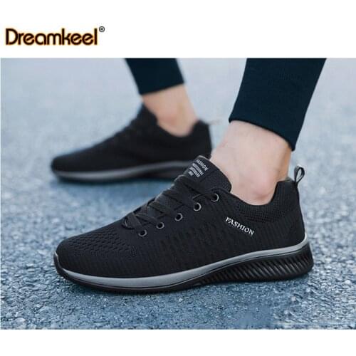 2021 Men Running Shoes Breathable Mesh Lace-up Sport Shoes Male Trend Lightweight Flexible Outdoor Walking Sneakers Y