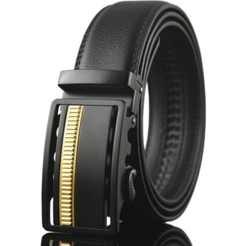 Mens Belt Luxury 2019 Fashion Designer Black Brown Mens Belts with Gold Automatic Buckle High Quality Long Men Hot g brand Belt