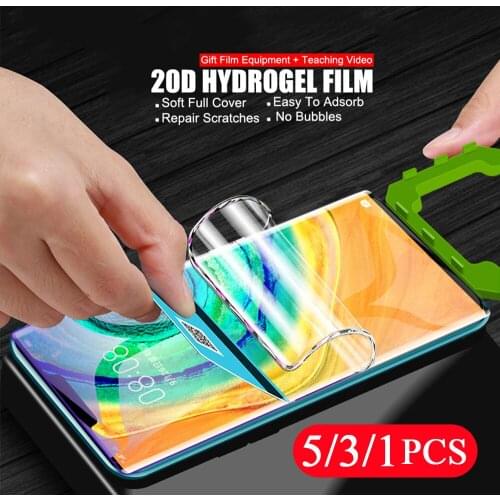 5/3/1Pcs soft full cover hydrogel film for huawei nova 3 3i 3e 4 4e 5 5i 5T 5Z 6 se 7 7i pro phone screen protector Not Glass