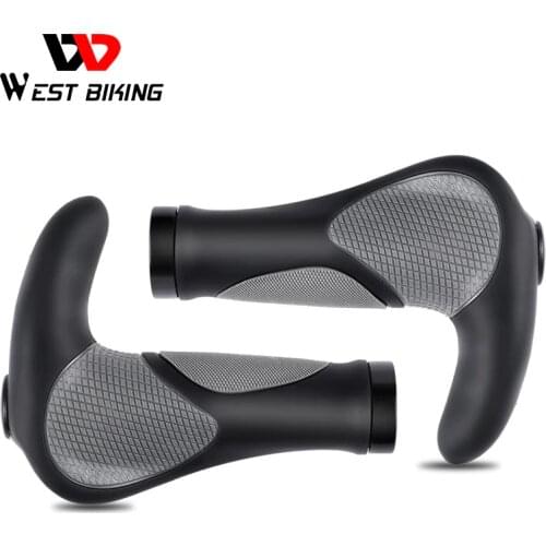 MTB Bicycle Grip Lock Bar End Rubber Anti-Slip Cycling Handlebar Cover Shock-Absorbing Comfortable Mountain Bike Accessories