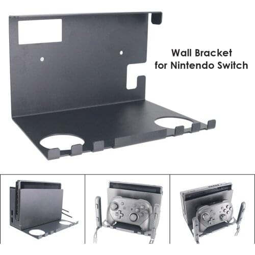 Wall Mount for Nintend Switch Original Stand Mount Hand Rope Pro Controller Bracket Joystick Stand Holder Aluminum Shelf