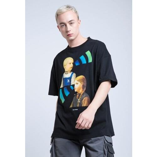 NAGRI 2021 spring and summer new mens clothing original opposite sex signal creative printing mens T-shirt