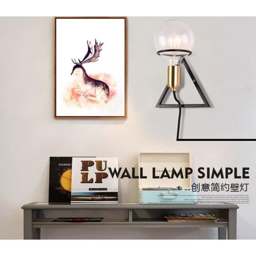 New style E27 LED wall lamps metal glass ball wall lights for passage corridor Bedroom bedside lamp AC85-265V free shipping