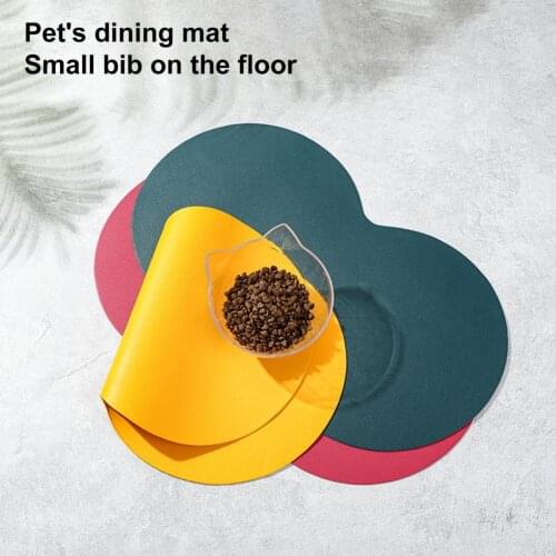 Solid Color Fashion Pet Feeding Water Cushion Foldable Pet Placemat Soft for Eating