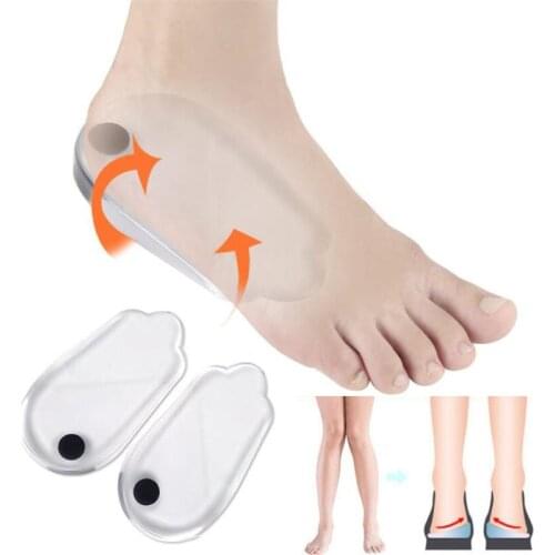 Magnetic Silicone Gel Orthotic Heel Pad for X/O Legs orthopedic Varus Correct Plantar Pain Relief Foot Care Insert Insoles