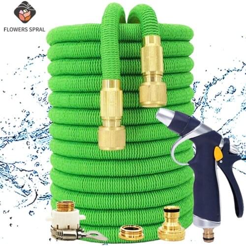 Spray Gun Watering Gun High Pressure Hose Retractable Garden Hose Car Wash Plastic Hose With Spray Gun Hose Watering Stretchy