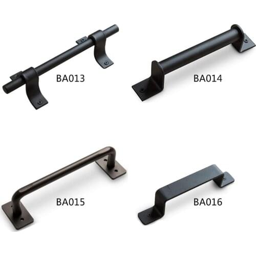 Sliding Barn Door Handle Pull Kit Heavy Duty Large Pull and Flush Set Carbon Steel Vintage Style Sliding Gate for Home Hotel