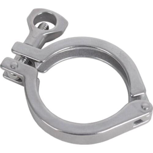 19mm-159mm for choose Stainless Steel SS304 Tri Clamps Clover Sanitary Single Pin Clamp Fit Ferrule OD 25.4mm-183mm