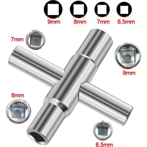 Faucet Wrench Cross Key Gas Multi-Functional Stop Radiator Plumbing Hand Tool Meter Water Small Size Spanner