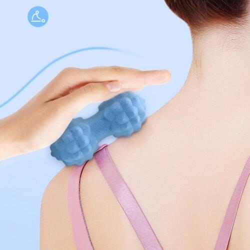 Peanut Shape Silicone Spiked Massage Ball Deep Tissue Muscle Relax for Feet Back Therapy Trigger Point Fitness Roller