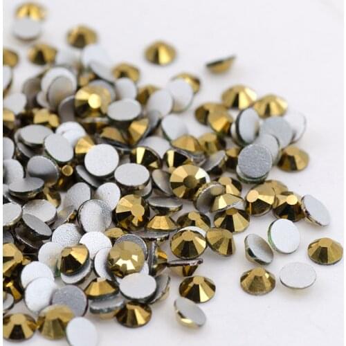 Glitter Rhinestones Crystal SS3-SS16 Non Hot Fix FlatBack Strass Sewing & Fabric Garment Rhinestone Nail Art Stone