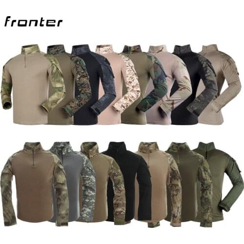US Army Tactical T Shirt SWAT Soldiers Military Combat T-Shirt Long Sleeve MARPAT Camouflage Shirts Paintball Hunting T Shirts