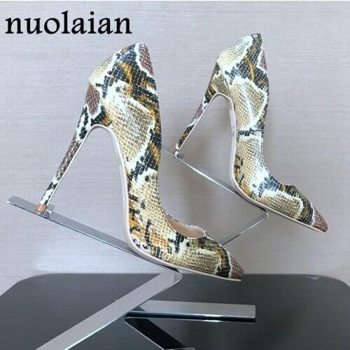 Brand Design Thin Heels Woman Casual Pointed Toe High Heel Shoes Women Pumps Summer 12CM Platform Shoes Womens Dress High Heels