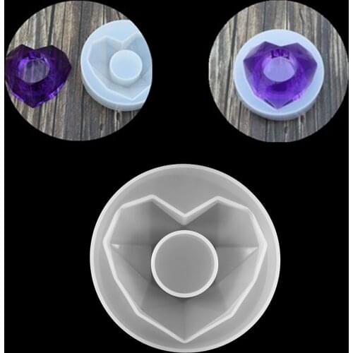 1Pcs 3D Heart Shape Silicone Mold Flower Pot Epoxy Resin Mould Plant Pot Holder Casting Mold for DIY Resin Craft Home Decoration