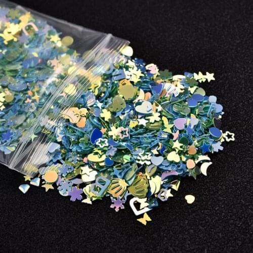 10g/Pack Shinning Filling Mix Star Shell Sequin Heart Glitter Filling For DIY Epoxy UV Resin Jewelry Making Decoration Supplies