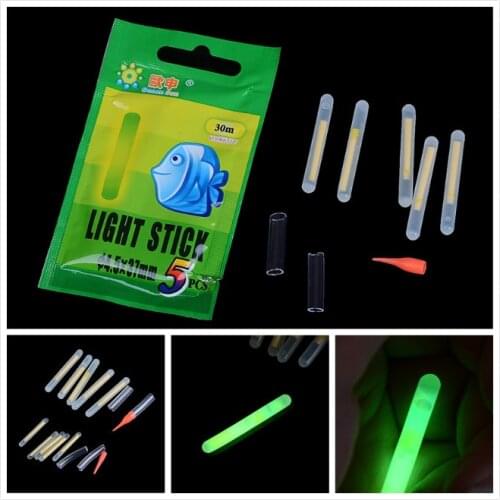 10Bag(50pcs) Fishing Fluorescent Lightstick Light Night Float Rod Lights Dark Glow Stick Luminous Float Night Fishing Float