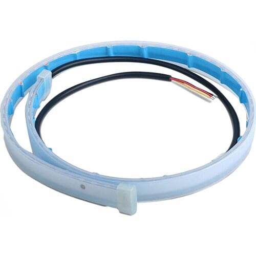 2pcs 60cm Car LED Strip Light DRL Waterproof Sequential Turn Signal Light suitable for both indoor and outdoor use Only 4mm