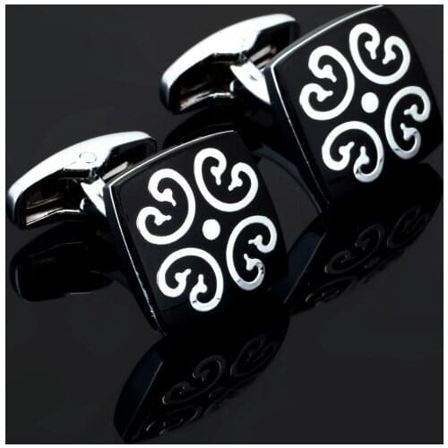 2018 Luxury shirt cufflink for men Brand cuff button de manchette cuff link High Quality gemelos Black abotoadura Jewelry