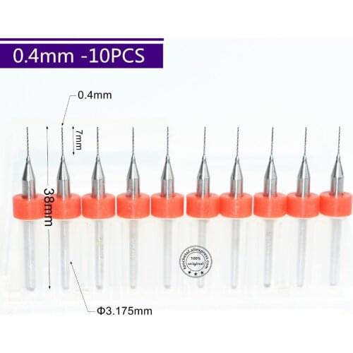 3.175mm*0.4mm-10pcs,Free shipping CNC Solid carbide micro PCB Drill Bit,milling Cutter,Solid carbide Drill,wood tool,plastic