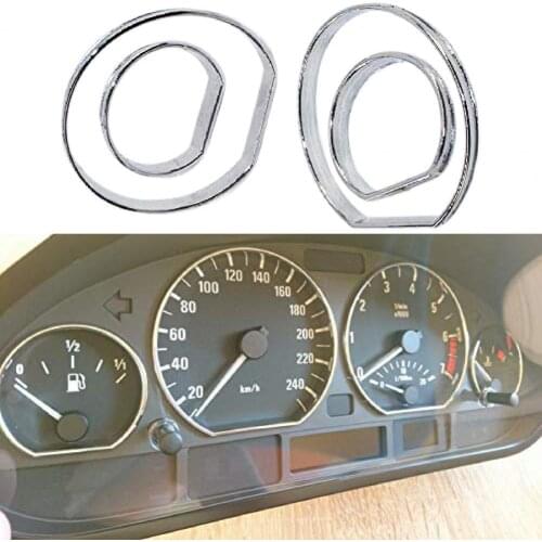 4Pcs Car Speedometer Frames Anti-scratch Gauge Decoration Dial Rings Trim for BMW E46