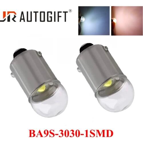 50Pcs BA9S T4W LED Car light bulb T2W T3W H5W interior Car LED License Plate light 1 LED 3030 SMD Warm White LED 4300K 12V 24V