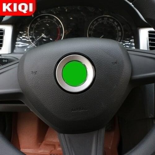 KIQI Car Steering Wheel Panel Logo Cover Frame Trim for VW Golf 6 7 MK6 MK7 Jetta MK5 Passat B6 B7 Polo Touareg Accessories