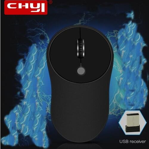 CHYI Wireless Ergonomic Usb Computer Mouse 2.4Ghz Mini Optical Office PC 3d Mause 4 Button 1600 DPI Mice For Xiaomi Apple Laptop