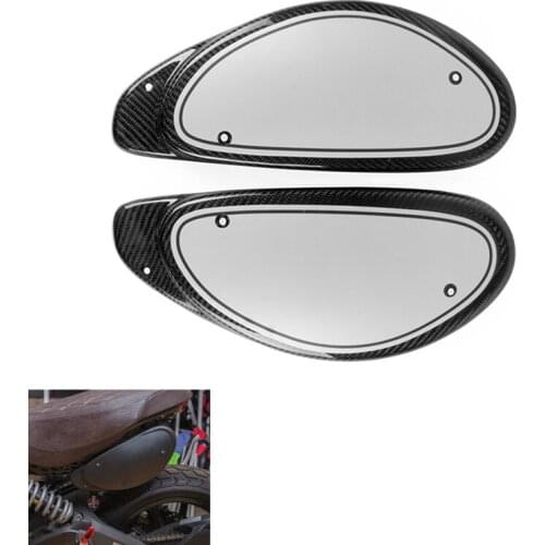 For Ducati Scrambler Cafe Racer Motorcycle Carbon fiber Side Panel Plate with Bracket Blank Rear Seat Guard Cover accessories