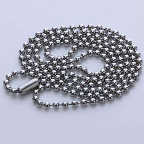 Stainless Steel 50cm Metal Chain Necklace Ball Chain Bead Connector Long 20inch Bracelet Diy Jewelry Making Accessories